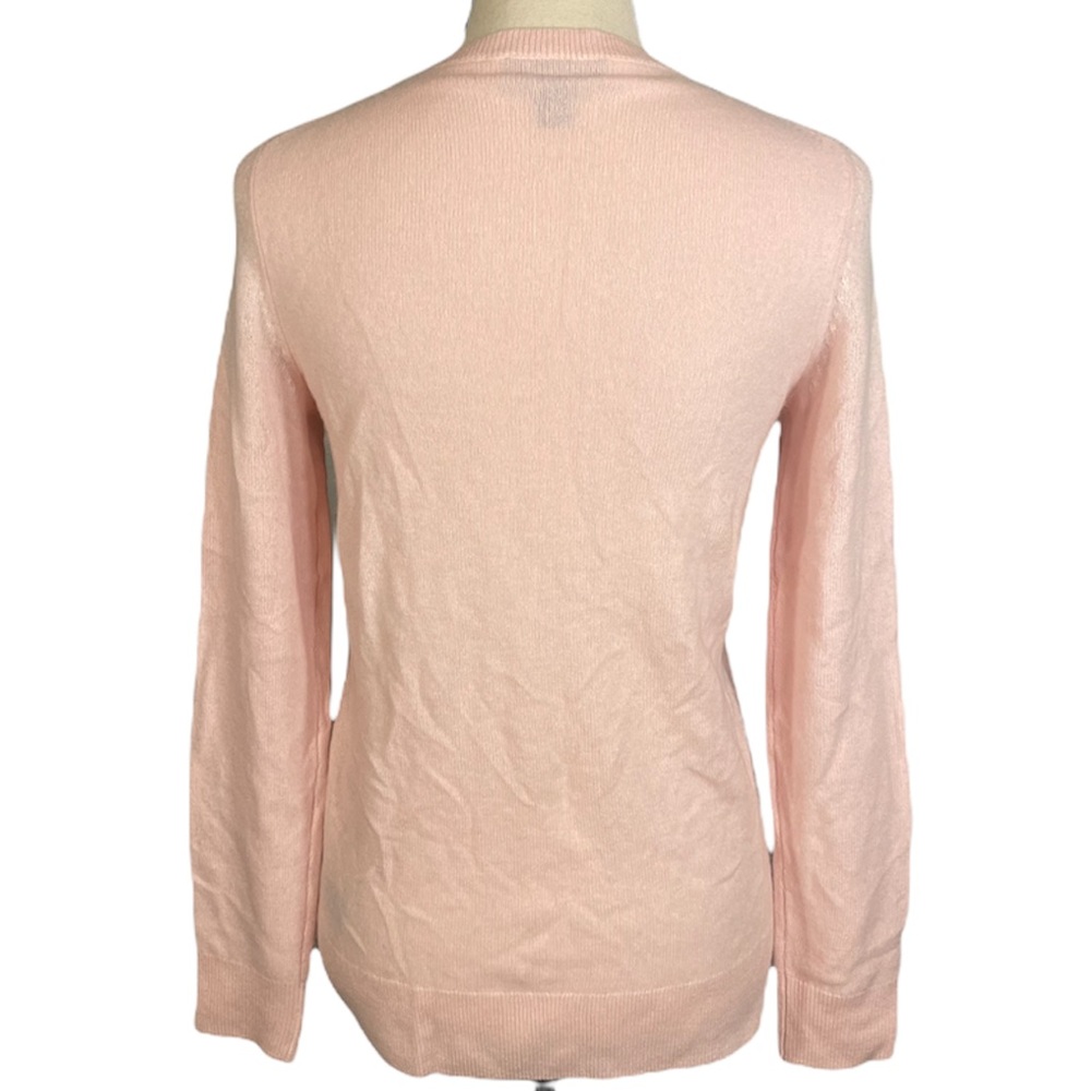 Saks Fifth Avenue 100% Cashmere Pearl Baby Pink Lightweight Sweater Size S - Picture 8 of 14